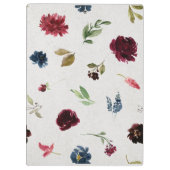 Porte-bloc Marsala et chic minable floral de marine (Dos)