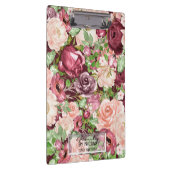 Porte-bloc Marsala Maroon Bourgogne Rustique Floral Personnal (Swatch)