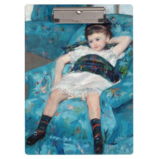 Porte-bloc Mary Cassatt - Petite fille dans un fauteuil bleu (Devant)