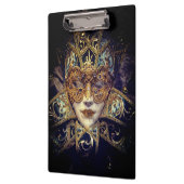 Porte-bloc Mascarade masque victorien élégant gothique noir (Gauche)