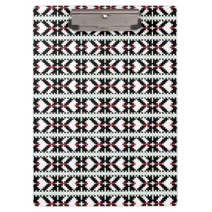 Porte-bloc Masculine Art populaire tribal letton noir et blan