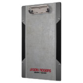 Porte-bloc Masculine Gris Grungy Texture métallique (Gauche)