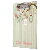 Porte-bloc Mason Jarres et Fleurs avec arrière - plan en bois (Gauche)