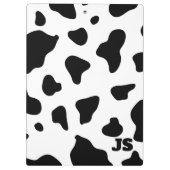Porte-bloc Masque de vache blanche noire personnalisée (Dos)