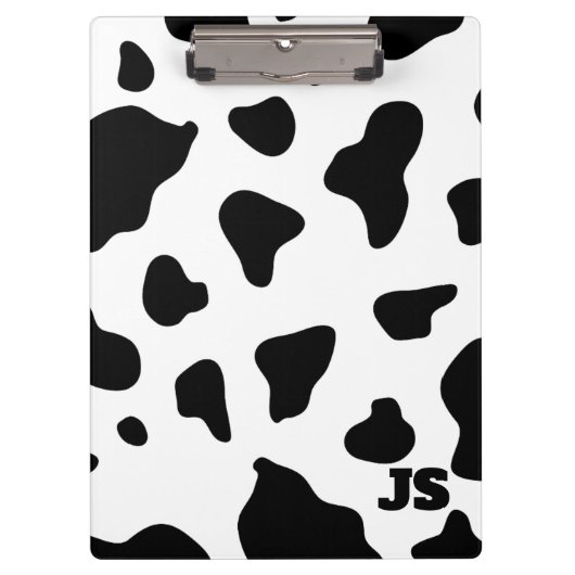 Porte-bloc Masque de vache blanche noire personnalisée (Devant)