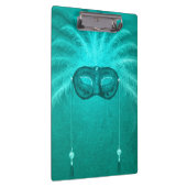 Porte-bloc Masque mascarisé en plumes élégant turquoise vinta (Swatch)