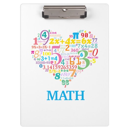 Porte-bloc Math du cœur (Devant)