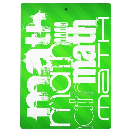 Porte-bloc Maths ; Grandes vertes néon (Dos)