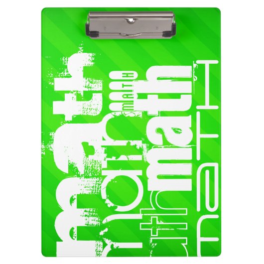 Porte-bloc Maths ; Grandes vertes néon (Devant)