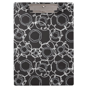 Porte-bloc Matrice florale abstraite (Noir) Beaux-arts