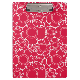 Porte-bloc Matrice florale abstraite (Rouge) Beaux-arts