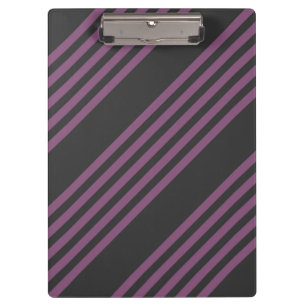Porte-bloc Mauve violet et charbon de bois cinq bandes motif