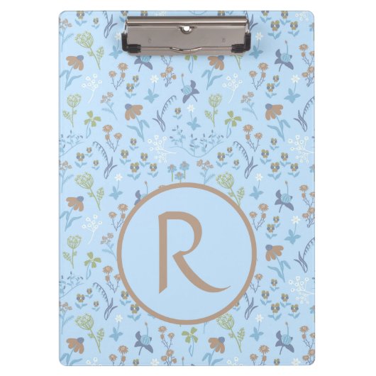 Porte-bloc Mead Flowers Bleu Monogramme (Devant)