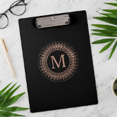 Porte-bloc Médaillon d'or Rose Black & Faux