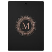 Porte-bloc Médaillon d'or Rose Black & Faux (Dos)