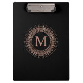 Porte-bloc Médaillon d'or Rose Black & Faux (Devant)