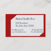 Porte - bloc Médicale avec le carte de visite de (Dos)