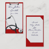 Porte - bloc Médicale avec le carte de visite de (Devant / Derrière)