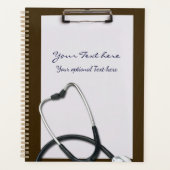 Porte - bloc Médicale Brown avec Stethoscope (Devant)