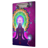 Porte-bloc Méditation de Chakra Conception de motifs floraux (Gauche)