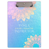 Porte-bloc Méditation Yoga Instructeur Rose Gold Foil Mandala (Devant)