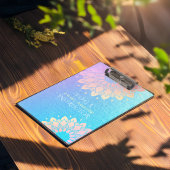 Porte-bloc Méditation Yoga Instructeur Rose Gold Foil Mandala