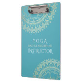 Porte-bloc Méditation Yoga Instructeur Vert Bleu Or Mandala (Gauche)