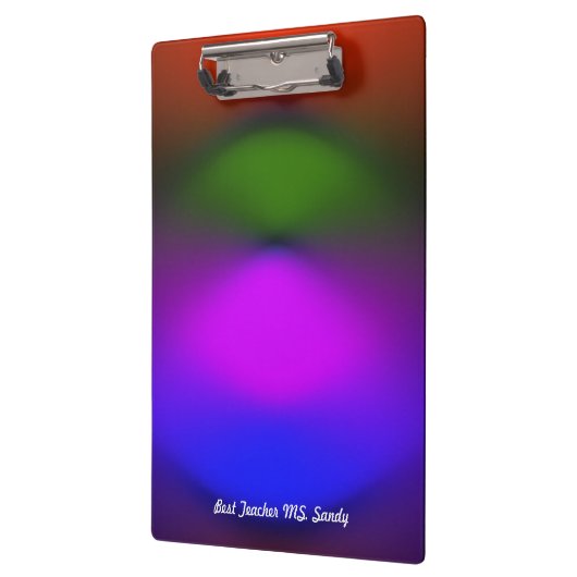 Porte-bloc Meilleur enseignant Ajouter le nom Bleu, pourpre, (Gauche)