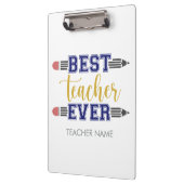 Porte-bloc Meilleur enseignant personnalisé jamais - Cadeau C (Gauche)