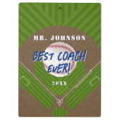 Porte-bloc Meilleur Entraîneur De Baseball (Dos)