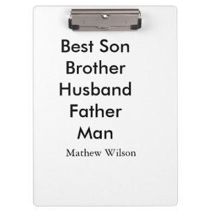 Porte-bloc Meilleur homme fils mari papa citations ajouter no