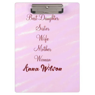 Porte-bloc Meilleure femme maman épouse fille ajouter nom tex