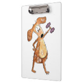 Porte-bloc Mélange Whimsical Brown Chien Poids de levage (Gauche)