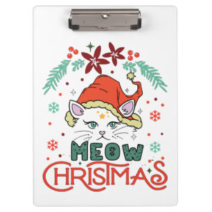 Porte-bloc Meow Christmas, Merry Christmas