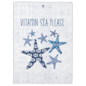 Porte-bloc Mer côtière de vitamine de l'art | svp (Dos)