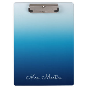 Porte-bloc Mer Sky and Ocean Blue Gradient Enseignant