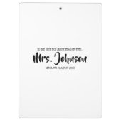 Porte-bloc Merci d'idée de cadeau de classe d'appréciation de (Dos)