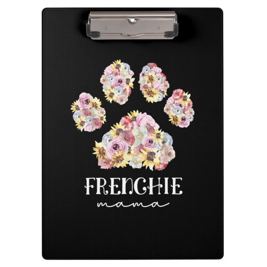 Porte-bloc Mère Art Frenchie Mama Floral Paw French Buldog (Devant)