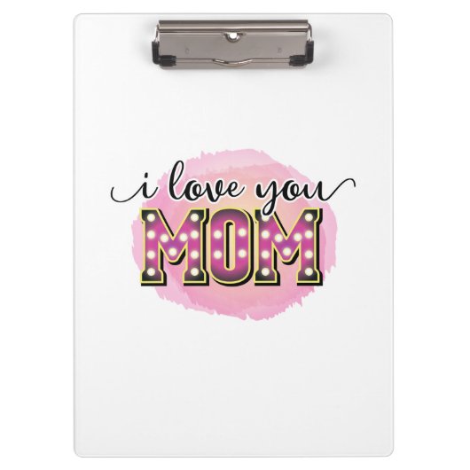 Porte-bloc Mère cadeau Je t'aime Maman (Devant)