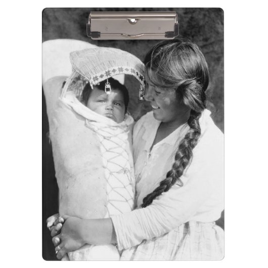 Porte-bloc Mère de Natif américain avec sa papoose (Devant)