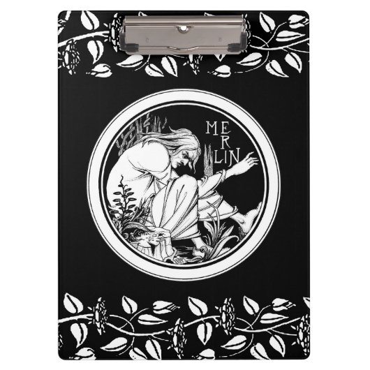 Porte-bloc Merlin imaginaire Art Nouveau (Devant)