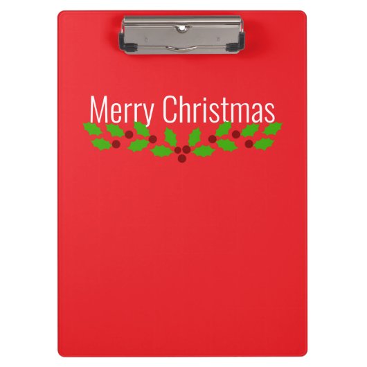 Porte-bloc Merrry Christmas, holiday red, (Devant)
