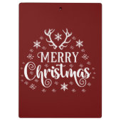 Porte-bloc Merry Christmas Snowflakes (Dos)