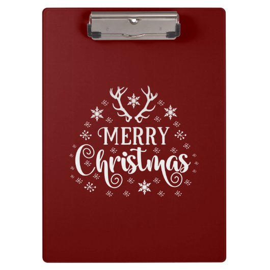 Porte-bloc Merry Christmas Snowflakes (Devant)