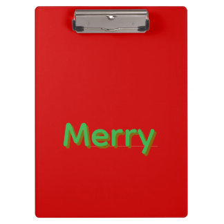 Porte-bloc Merry Green Name on Red