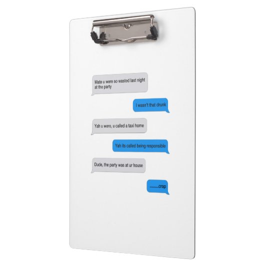 Porte-bloc Message texte amusant (Gauche)