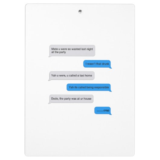 Porte-bloc Message texte amusant (Dos)