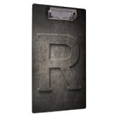 Porte-bloc Métal Rustique R Monogramme Porte - bloc (Swatch)