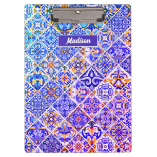 Porte-bloc Mexicaine Sicilienne Méditerranée pourpre carreaux