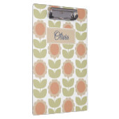 Porte-bloc Mid-Century Pastel Pink Retro Floral Pattern (Swatch)
